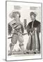 Wolfgang Strauch (Two servants of the country with a glass of wine) Art Poster Print-null-Mounted Poster