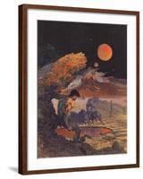 Wolfmoon-Frank Frazetta-Framed Art Print