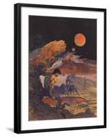 Wolfmoon-Frank Frazetta-Framed Art Print