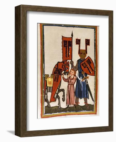 Wolfram Von Eschenbach (Ca.1170-1220), German Poet, Author of 'Parzival', with Harness and…-null-Framed Giclee Print