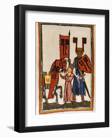 Wolfram Von Eschenbach (Ca.1170-1220), German Poet, Author of 'Parzival', with Harness and…-null-Framed Giclee Print