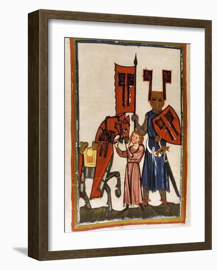 Wolfram Von Eschenbach (Ca.1170-1220), German Poet, Author of 'Parzival', with Harness and…-null-Framed Giclee Print