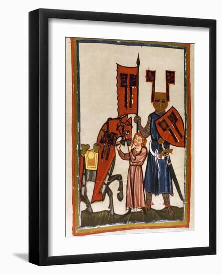 Wolfram Von Eschenbach (Ca.1170-1220), German Poet, Author of 'Parzival', with Harness and…-null-Framed Giclee Print