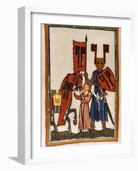 Wolfram Von Eschenbach (Ca.1170-1220), German Poet, Author of 'Parzival', with Harness and…-null-Framed Giclee Print