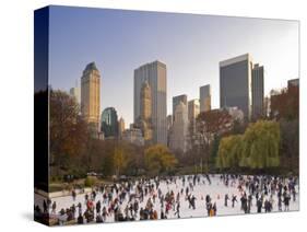 Wollman Icerink at Central Park, Manhattan, New York City, USA-Alan Copson-Stretched Canvas