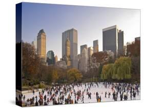 Wollman Icerink at Central Park, Manhattan, New York City, USA-Alan Copson-Stretched Canvas