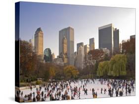 Wollman Icerink at Central Park, Manhattan, New York City, USA-Alan Copson-Stretched Canvas