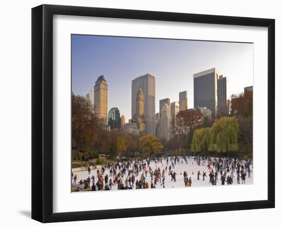 Wollman Icerink at Central Park, Manhattan, New York City, USA-Alan Copson-Framed Premium Photographic Print