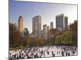 Wollman Icerink at Central Park, Manhattan, New York City, USA-Alan Copson-Mounted Photographic Print