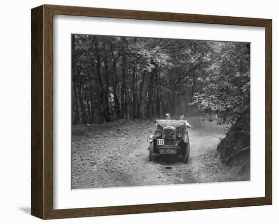 Wolseley Hornet McEvoy Special, B&HMC Brighton-Beer Trial, Fingle Bridge Hill, Devon, 1934-Bill Brunell-Framed Photographic Print