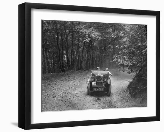 Wolseley Hornet McEvoy Special, B&HMC Brighton-Beer Trial, Fingle Bridge Hill, Devon, 1934-Bill Brunell-Framed Photographic Print