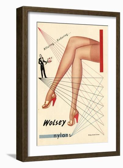 Wolsey Womens Hosiery Stockings Nylons, UK, 1940-null-Framed Giclee Print