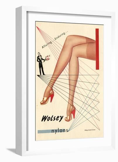 Wolsey Womens Hosiery Stockings Nylons, UK, 1940-null-Framed Giclee Print