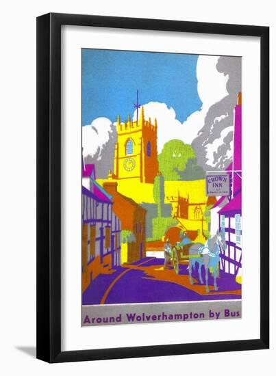 Wolverhampton Corporation Transport Guide Book Cover, Claverley, Staffordshire-1939-Mikeyashworth-Framed Art Print