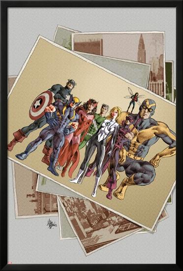 Wolverine and the X-Men #27Au Cover: Captain America, Wolverine, Scarlet Witch, Quicksilver-Mike Deodato-Lamina Framed Poster
