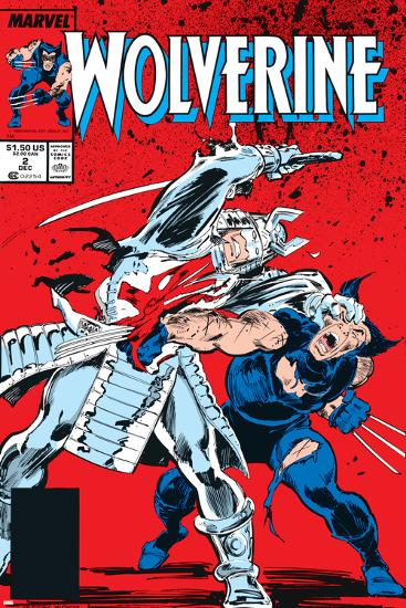 Wolverine No.2 Cover: Wolverine and Silver Samurai-John Buscema-Lamina Framed Poster