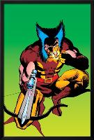 Wolverine No.4 Cover: Wolverine Crouching-Frank Miller-Lamina Framed Poster