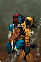 Wolverine No.62 Cover: Wolverine and Mystique-Ron Garney-Lamina Framed Poster