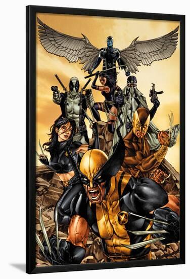 Wolverine: The Road to Hell No.1 Cover: Wolverine, X-23, Deadpool, Psylocke, Archangel, & Fantomax-Mico Suayan-Lamina Framed Poster