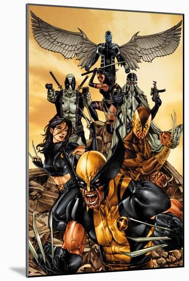Wolverine: The Road to Hell No.1 Cover: Wolverine, X-23, Deadpool, Psylocke, Archangel, & Fantomax-Mico Suayan-Mounted Poster