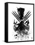 Wolverine Watercolor-Jack Hunter-Framed Stretched Canvas