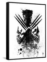 Wolverine Watercolor-Jack Hunter-Framed Stretched Canvas