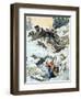 Wolves Attack Sleigh Convoy Scandinavia (March 1903)-null-Framed Giclee Print