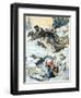 Wolves Attack Sleigh Convoy Scandinavia (March 1903)-null-Framed Giclee Print