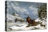 'Wolves In Winter' by Thomson-Alexander Francis Lydon-Stretched Canvas