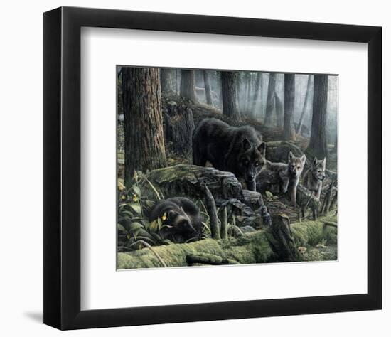 Wolves with Wolverine-Kevin Daniel-Framed Giclee Print