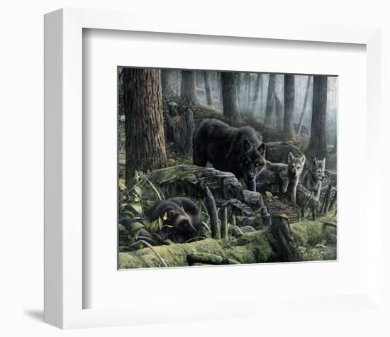 Wolves with Wolverine-Kevin Daniel-Framed Giclee Print