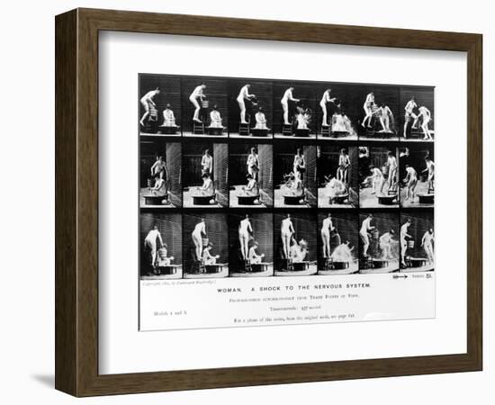 Woman. a Shock to the Nervous System, 1887, Illustration from 'The Human Figure in Motion' by…-Eadweard Muybridge-Framed Giclee Print