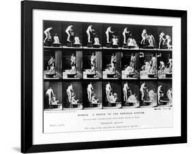 Woman. a Shock to the Nervous System, 1887, Illustration from 'The Human Figure in Motion' by…-Eadweard Muybridge-Framed Giclee Print