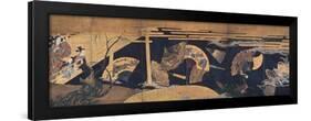 Woman Admiring Floating Fans, Screen, Edo Period-Anonymous-Framed Giclee Print