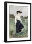 Woman Alone; Signora a San Siro-Pompeo Mariani-Framed Giclee Print