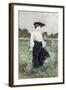 Woman Alone; Signora a San Siro-Pompeo Mariani-Framed Giclee Print