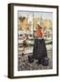 Woman Along Canal-George Hitchcock-Framed Giclee Print