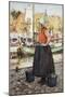 Woman Along Canal-George Hitchcock-Mounted Giclee Print