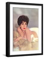 Woman Amid Furs-null-Framed Art Print