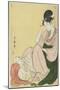 Woman and a Child Pointing, 1794-1795-Kitagawa Utamaro-Mounted Giclee Print