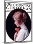 "Woman and a Rose," Country Gentleman Cover, March 22, 1924-Harold Copping-Mounted Giclee Print