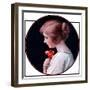 "Woman and a Rose,"March 22, 1924-Harold Copping-Framed Giclee Print