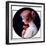 "Woman and a Rose,"March 22, 1924-Harold Copping-Framed Giclee Print