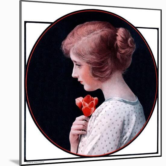 "Woman and a Rose,"March 22, 1924-Harold Copping-Mounted Giclee Print