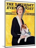 "Woman and Airedale," Saturday Evening Post Cover, May 13, 1933-Charles W. Dennis-Mounted Giclee Print
