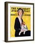 "Woman and Airedale," Saturday Evening Post Cover, May 13, 1933-Charles W. Dennis-Framed Premium Giclee Print