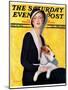 "Woman and Airedale," Saturday Evening Post Cover, May 13, 1933-Charles W. Dennis-Mounted Premium Giclee Print