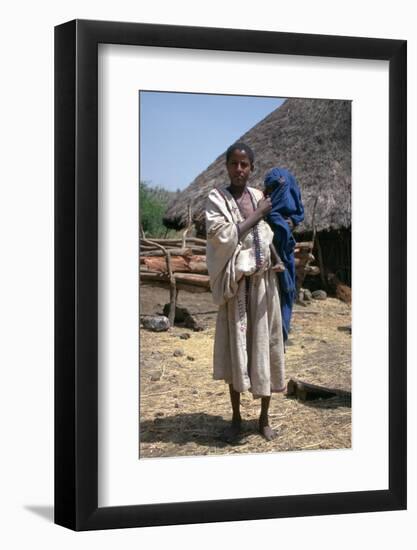 Woman and baby in a village near the Blue Nile Falls, Ethiopia-Vivienne Sharp-Framed Photographic Print