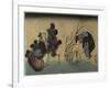 Woman and Badger-Utagawa Hiroshige-Framed Giclee Print