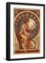 Woman and Bird - Art Nouveau-Lantern Press-Framed Art Print